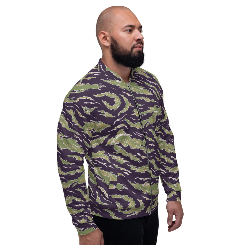Tiger Stripe Jungle Camouflage Bomber Jacket