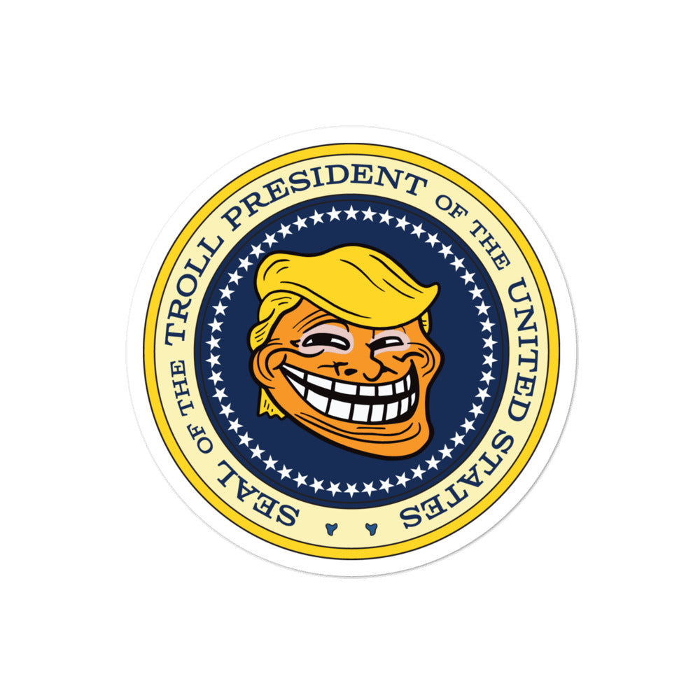Trump Troll Presidential Seal Bubble-free stickers