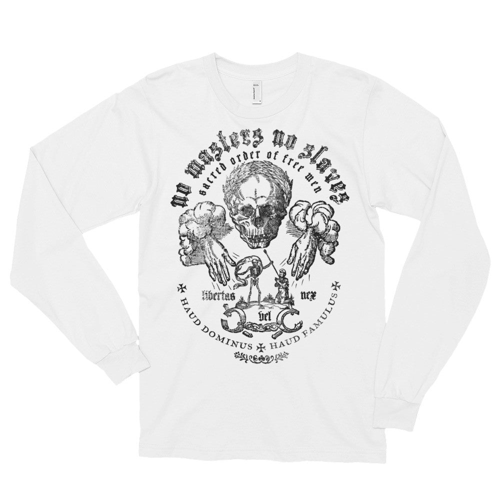 No Masters No Slaves Long Sleeve Graphic T-Shirt