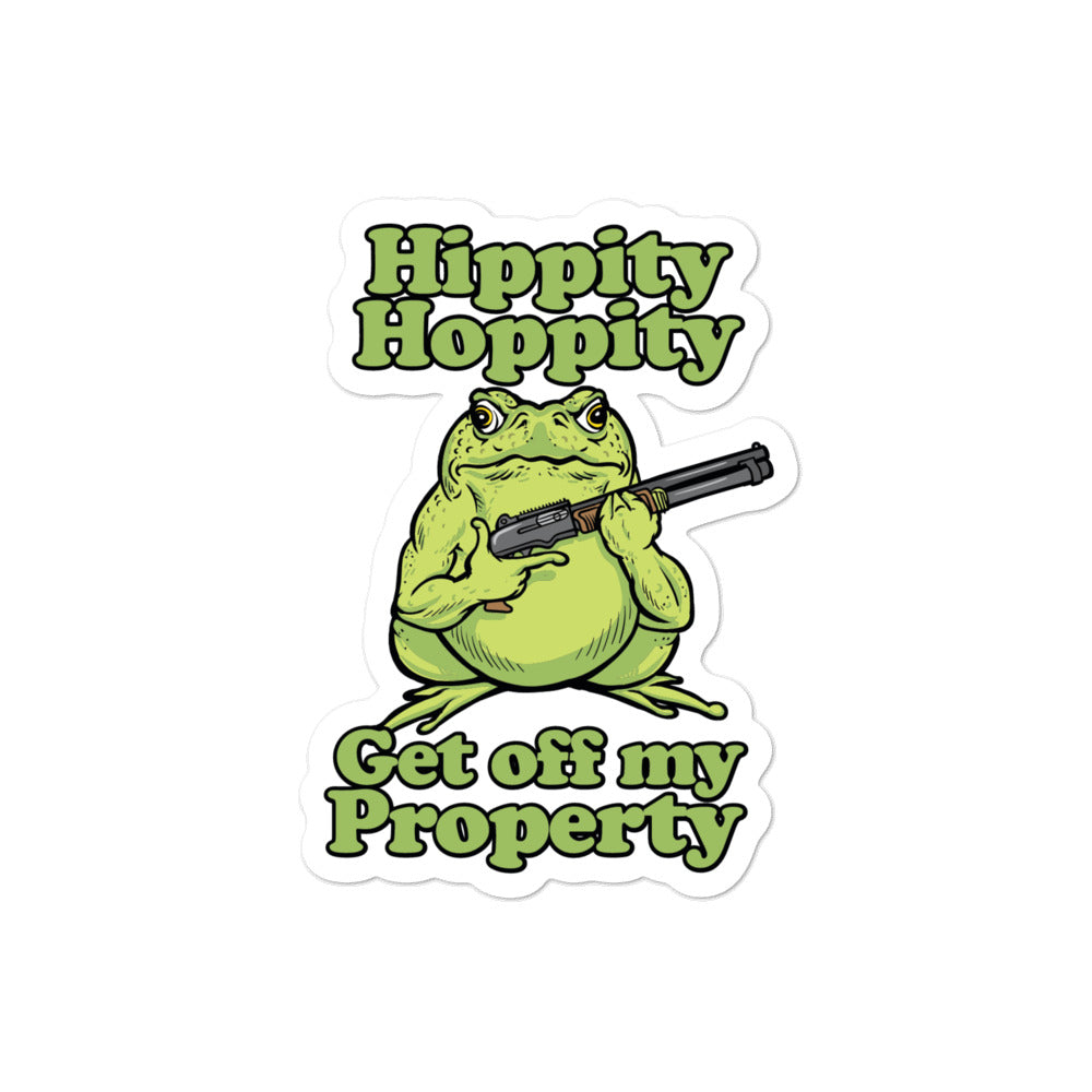 Hippity Hoppity Get Off My Property Frog Stickers