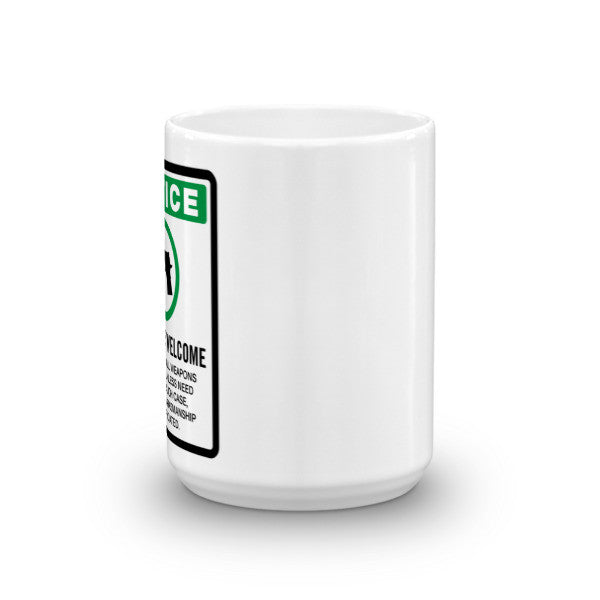 Firearms Welcome Sign Coffee Mug