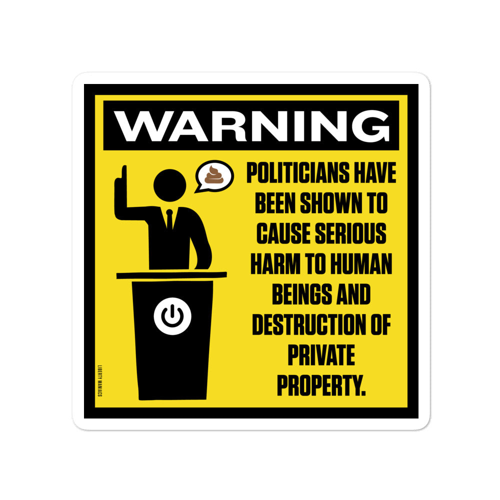 Politician Warning Sticker