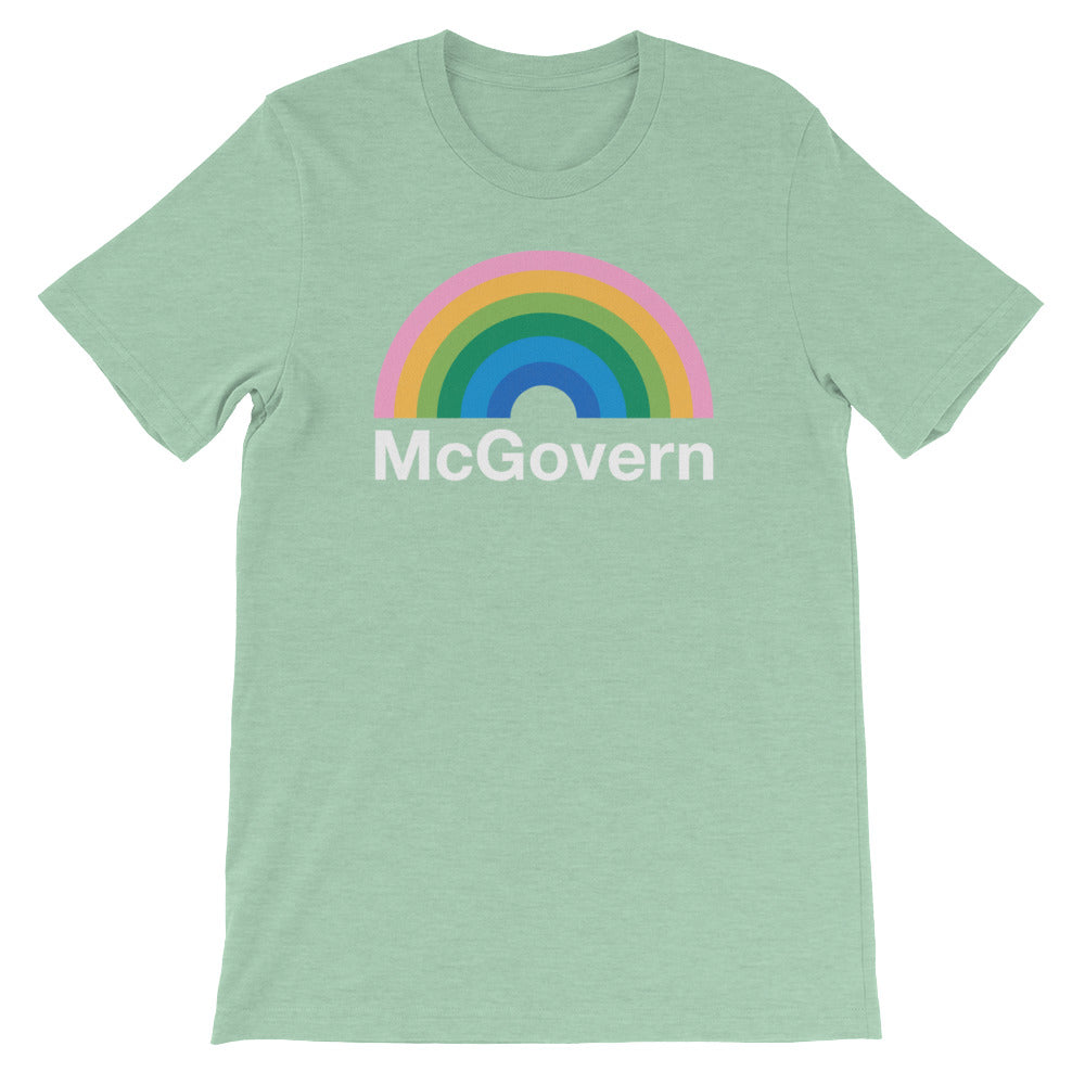 McGovern Vintage Rainbow 1972 Presidential Campaign Short-Sleeve Unisex T-Shirt