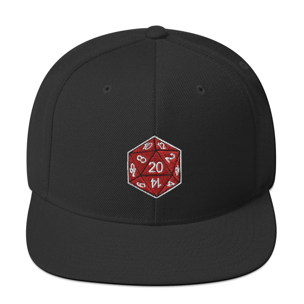 20 Sided Die Snapback Hat