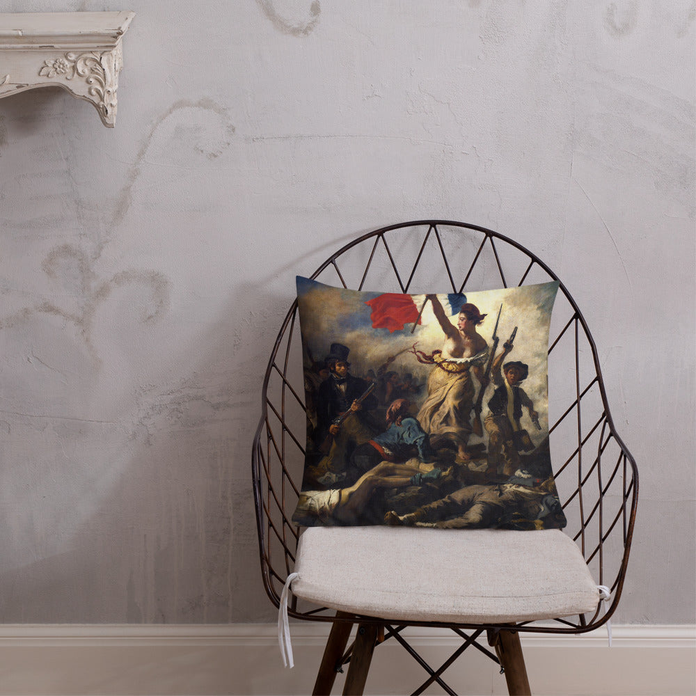 Liberty Leading the People Eugène Delacroix Throw Pillow