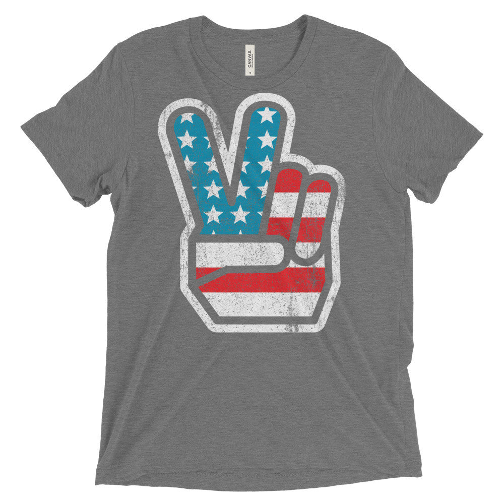 Peace America Triblend Graphic T-Shirt