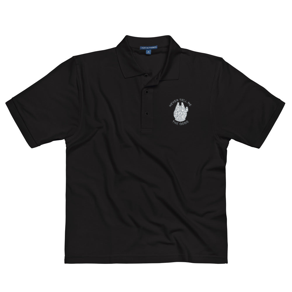 Never Tell Me The Odds Embroidered Polo Shirt