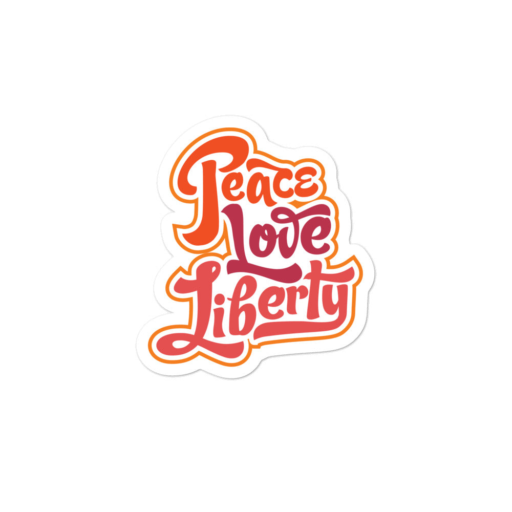 Peace Love Liberty Sticker