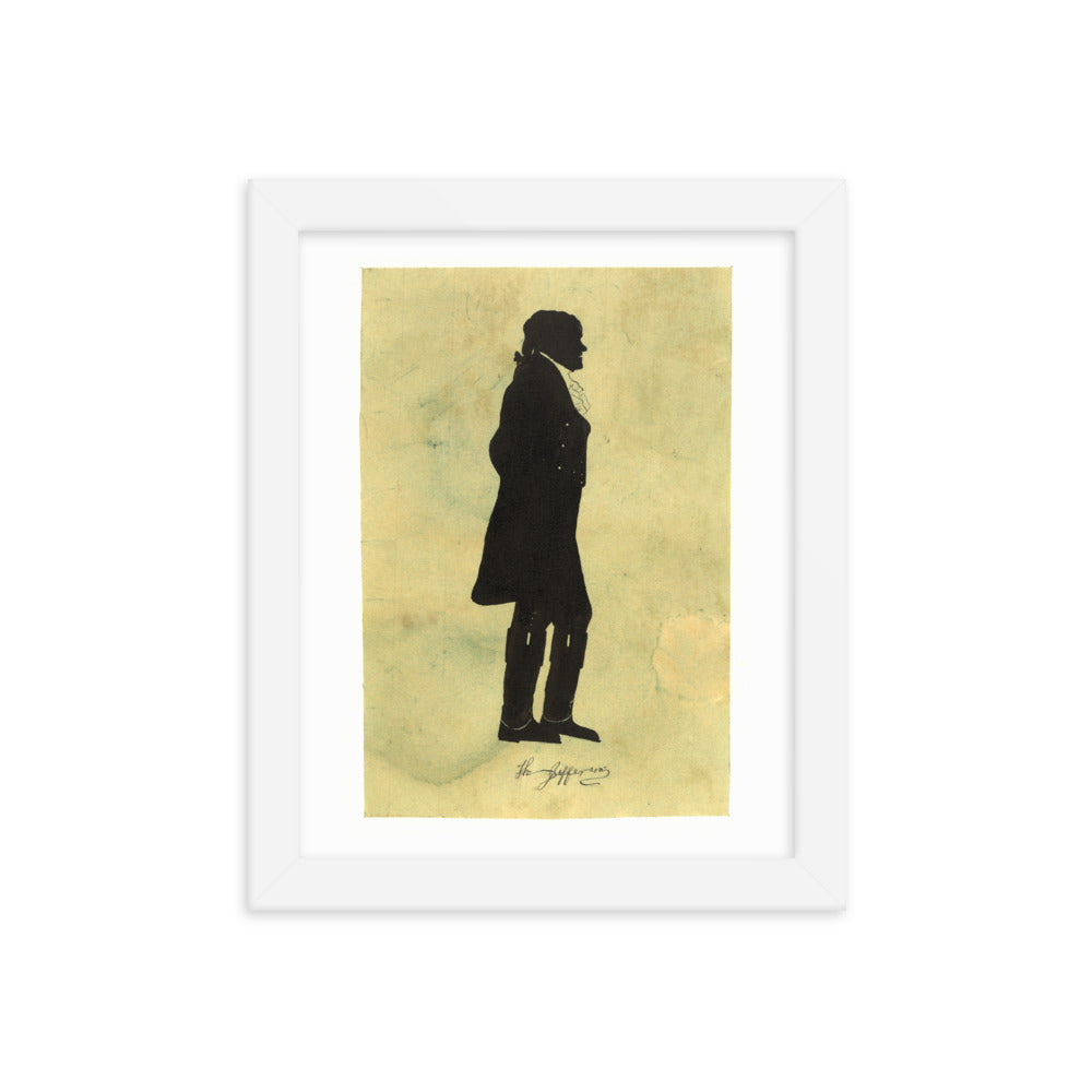 Thomas Jefferson Silhouette by John Marshal Framed Print