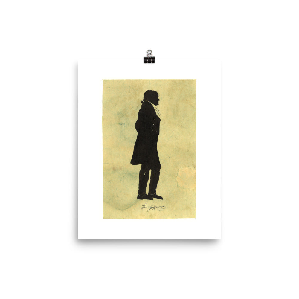 Thomas Jefferson Silhouette by John Marshal Print