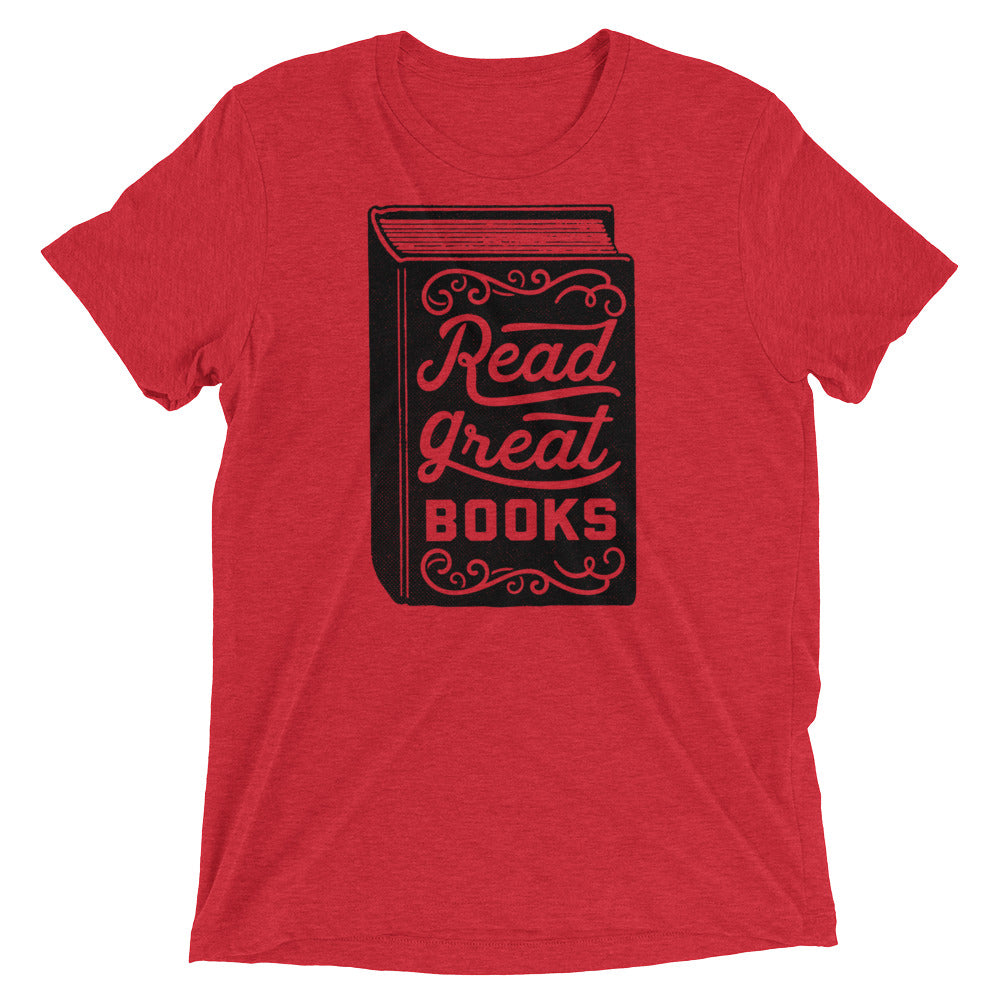 Read Great Books Short Tri-Blend Graphic T-Shirt