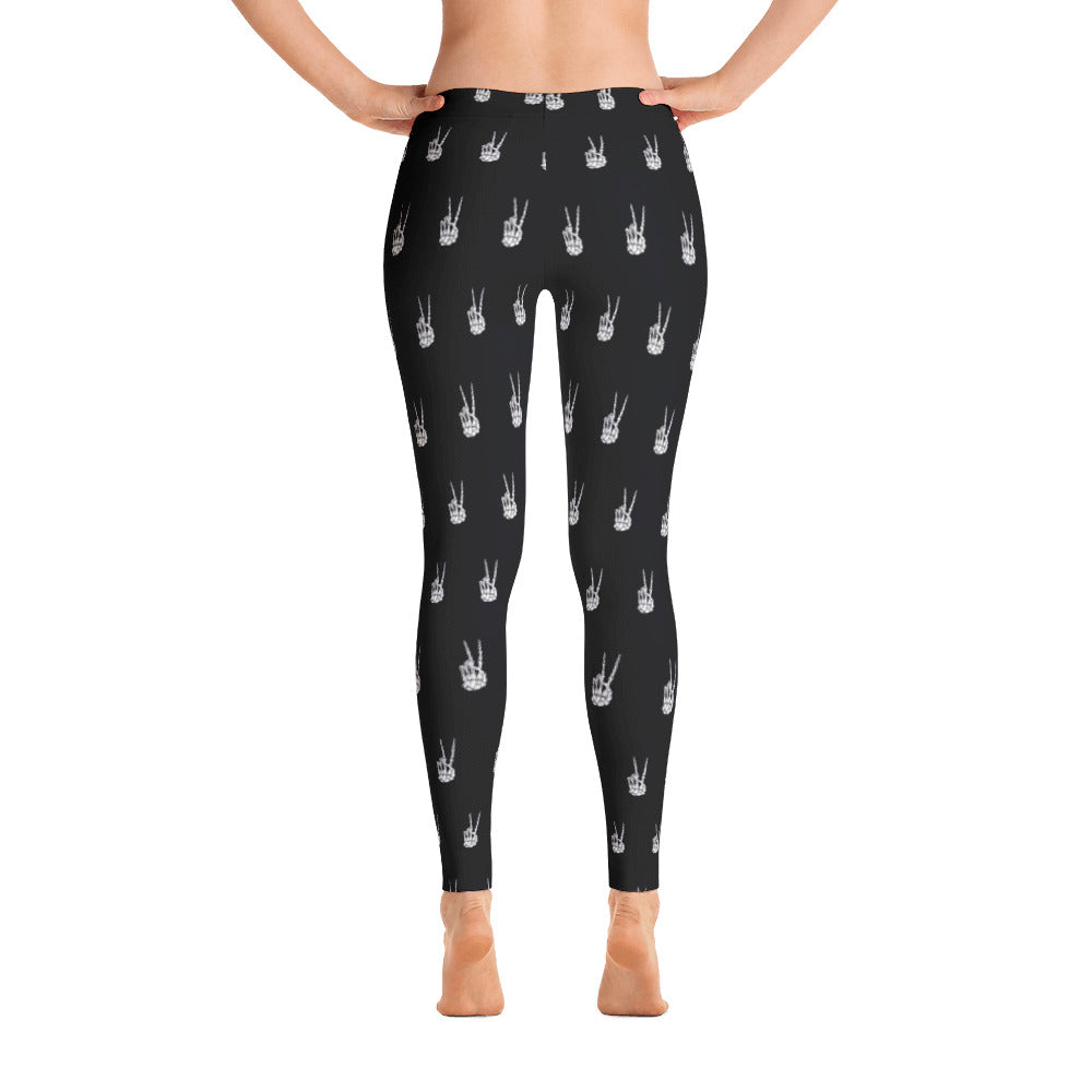 Skeleton Peace Handsewn Leggings