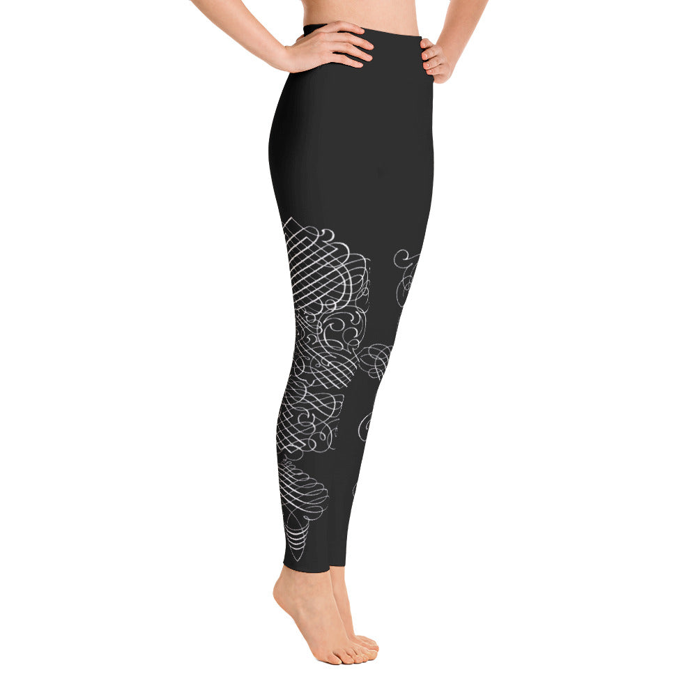 Caligraphia Yoga Leggings