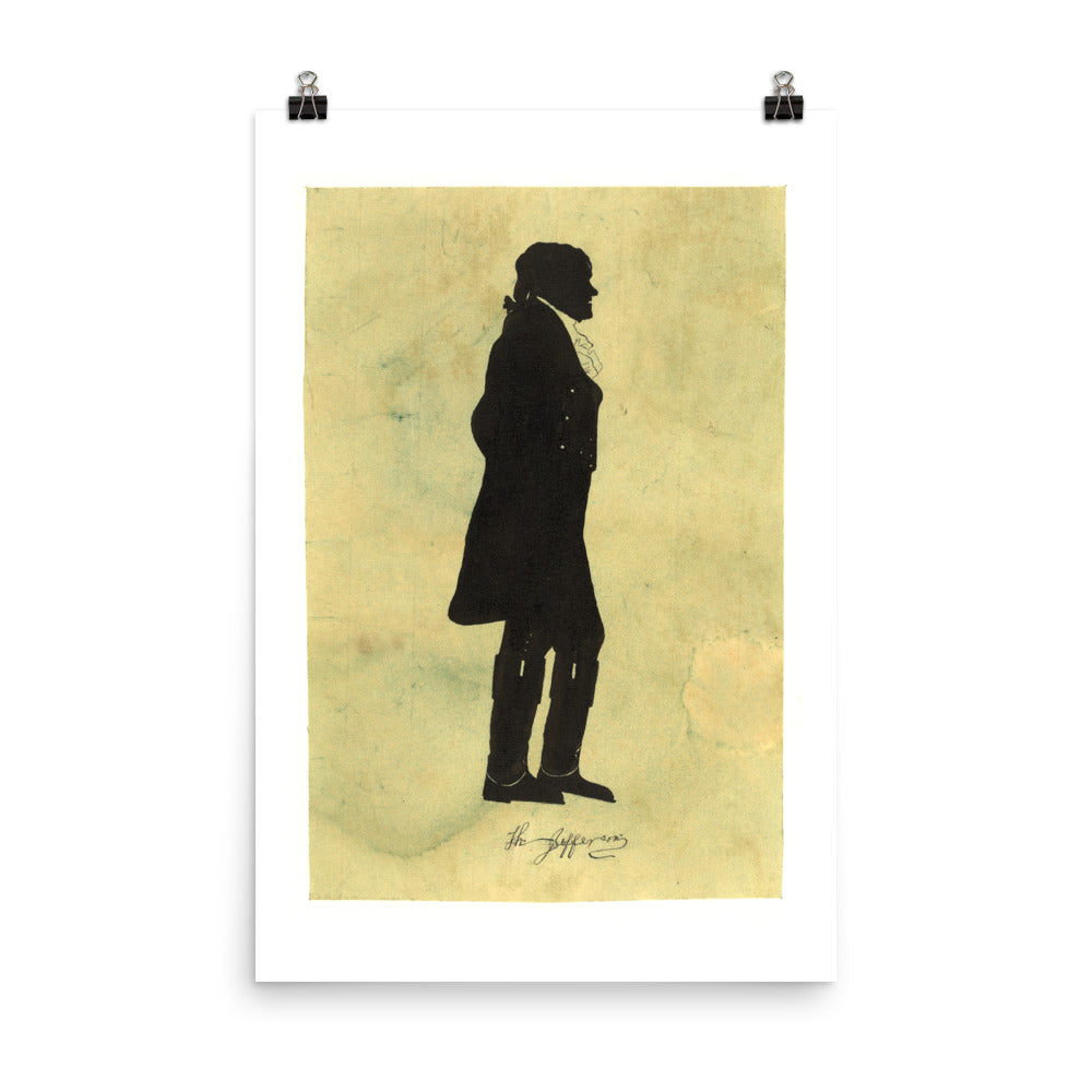 Thomas Jefferson Silhouette by John Marshal Print