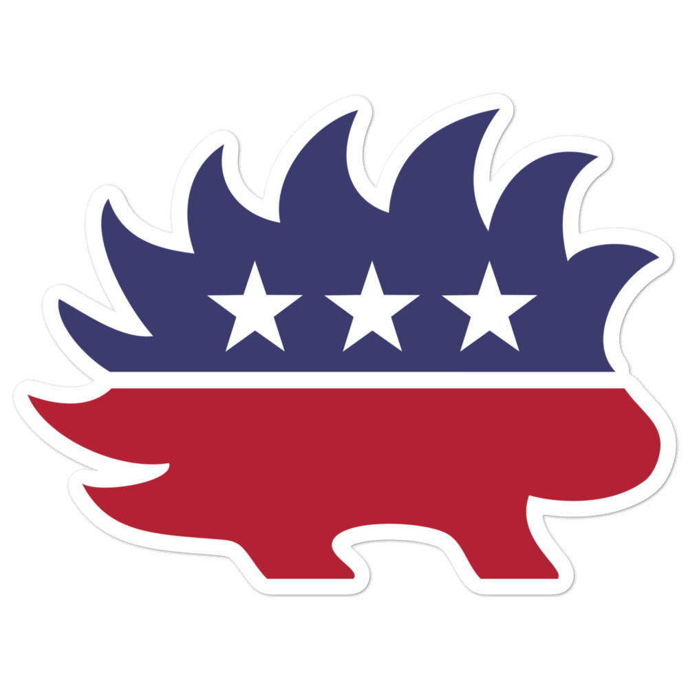Porcupine Libertarian Mascot Sticker