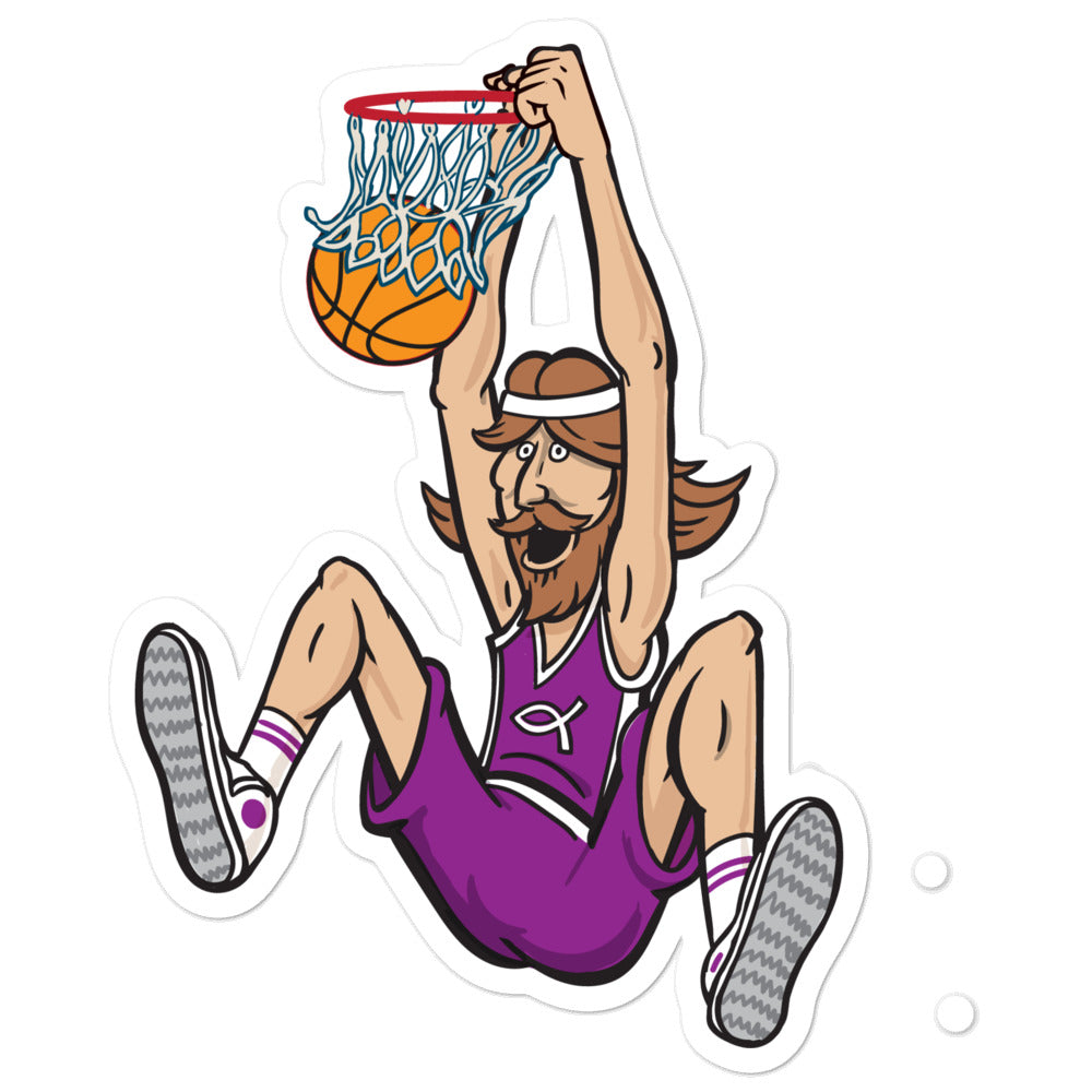 Basketball Jesus Sticker