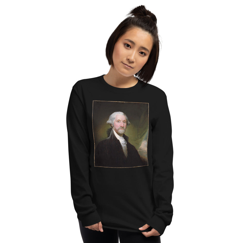 Bearded Badass George Washington Long Sleeve T-Shirt