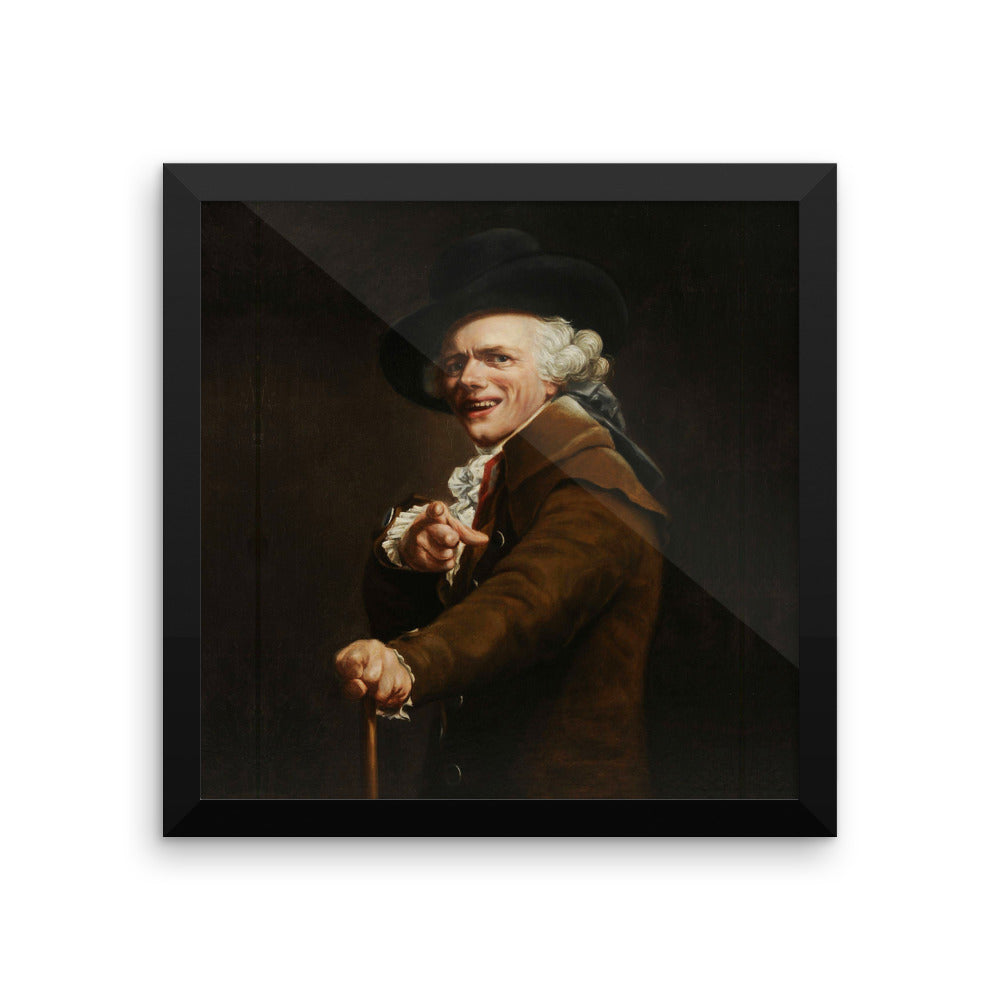 Portrait de l'artiste sous les traits d'un moqueur Framed Print