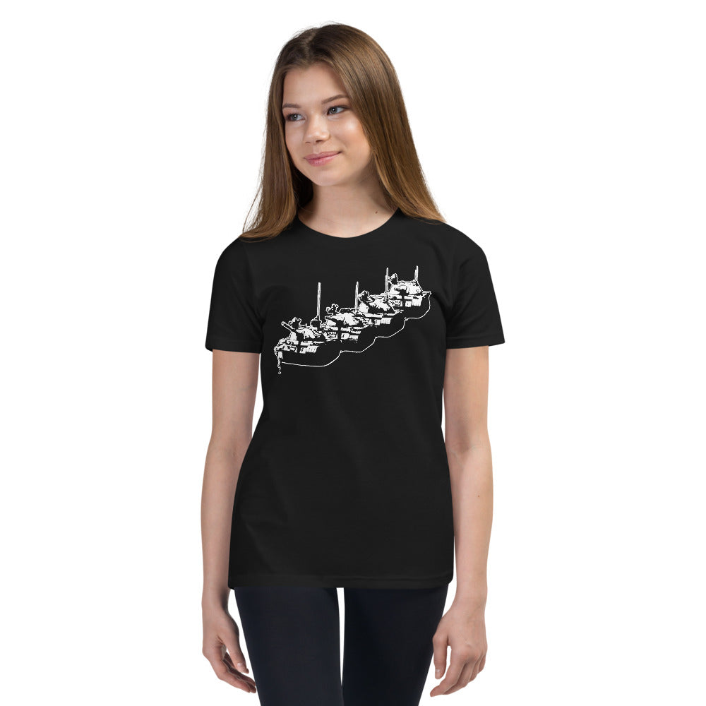 Tiananmen Tank Man Youth Short Sleeve T-Shirt