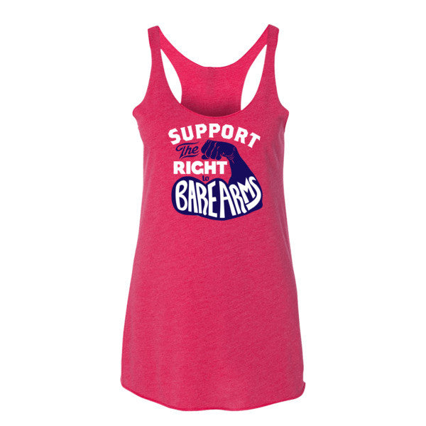 Support the Right To Bare Arms Triblend Racerback Tank