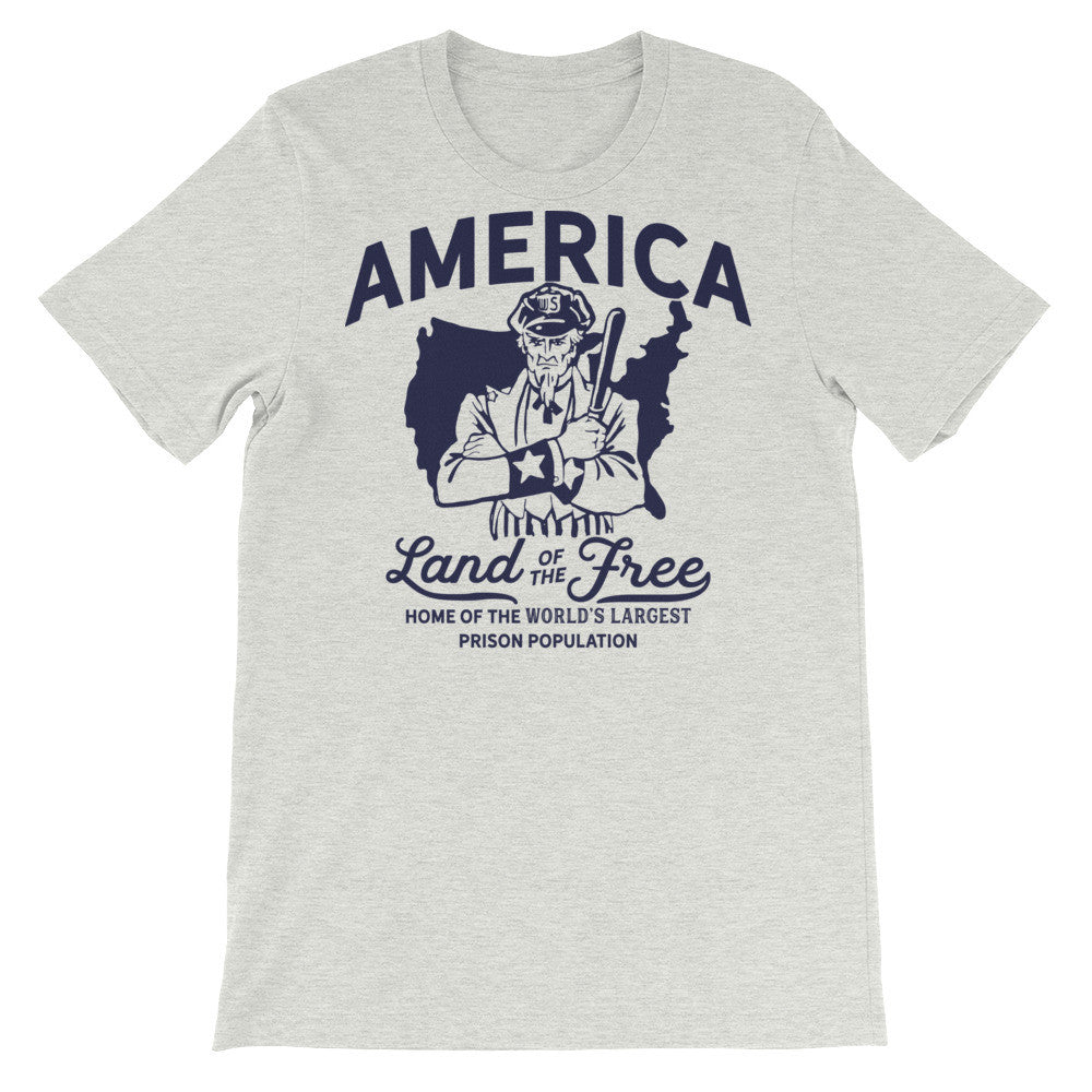 America Land of the Free Home of the World's Largest Prison Population T-Shirt