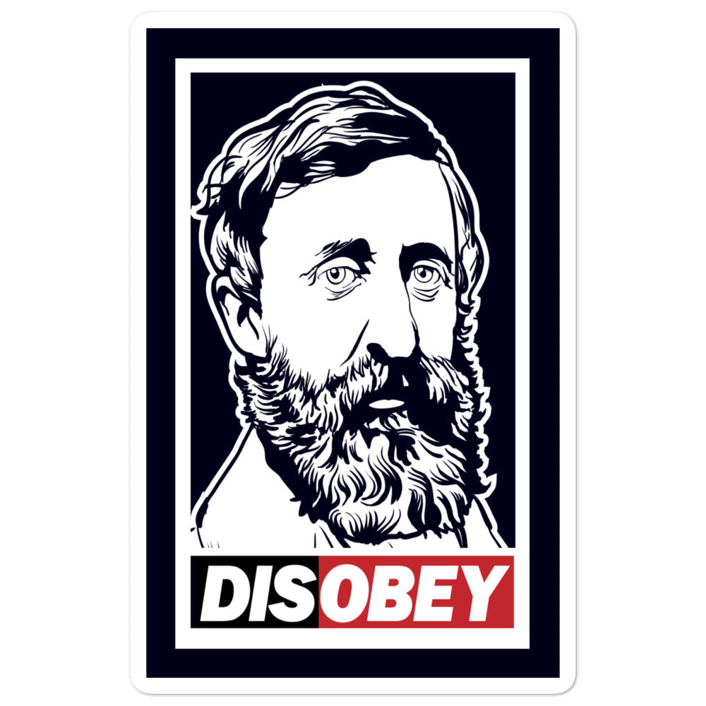 Henry David Thoreau Civil Disobedience Sticker