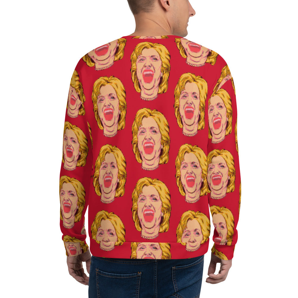 Hillary Clinton Ugly Christmas Sweatshirt