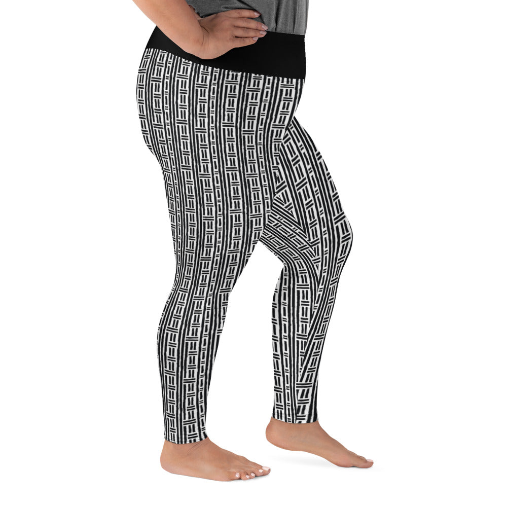 Rhythm Black and White Plus Size Leggings