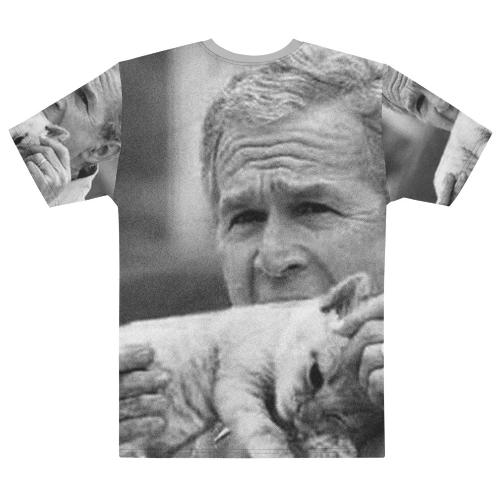 George Bush Nom Nom Kitty All-Over Printed Graphic T-Shirt