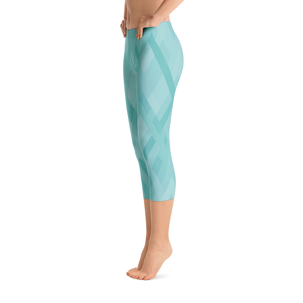 Ocean Breeze Handsewn Capri Leggings