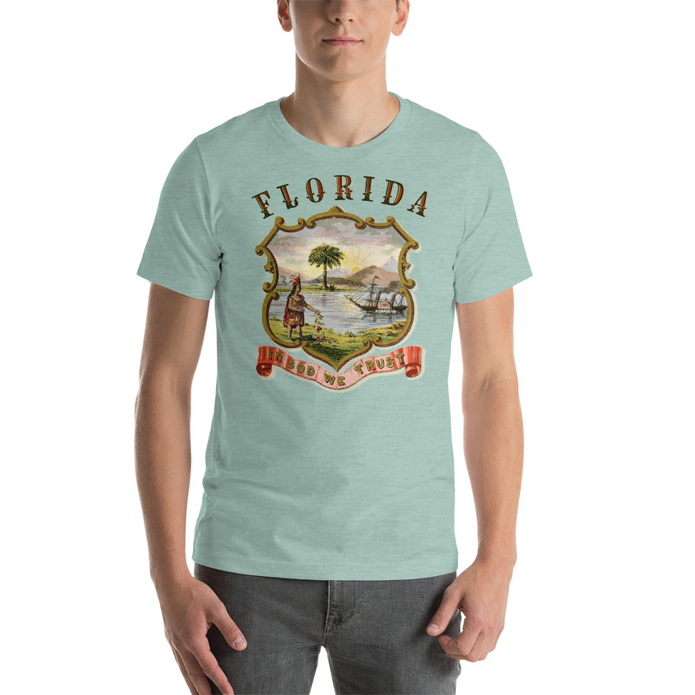 Vintage Florida State Seal Short-Sleeve Unisex T-Shirt