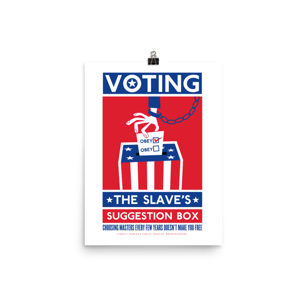 Voting The Slave's Suggestion Box Poster