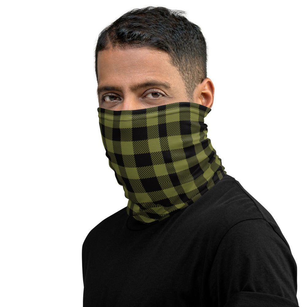 Green Classic Plaid Neck Gaiter