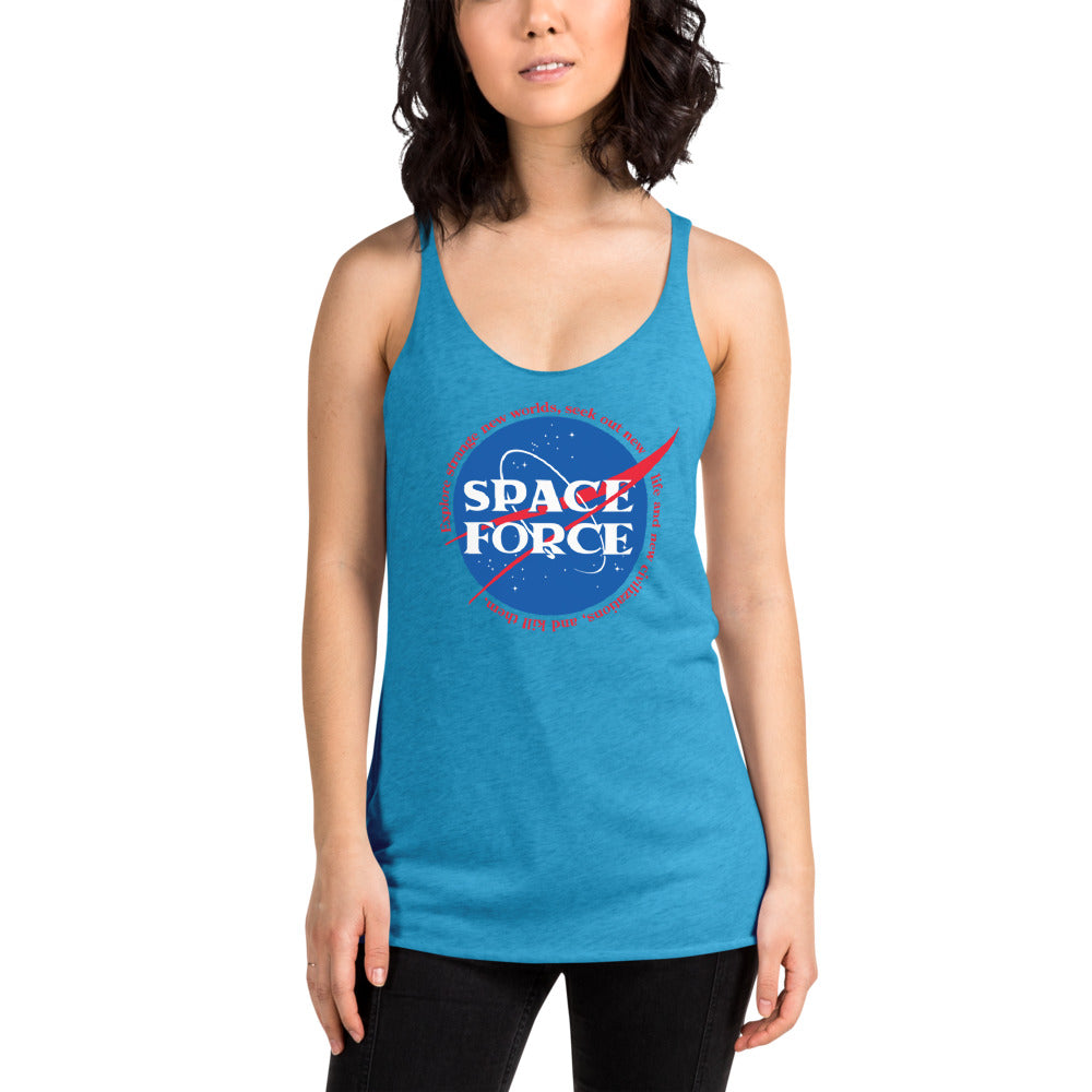 Space Force Tri-Blend Women's Racerback Tank