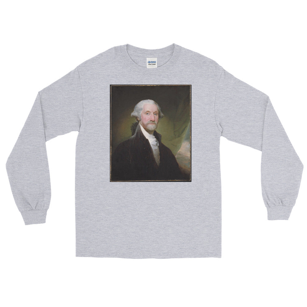 Bearded Badass George Washington Long Sleeve T-Shirt