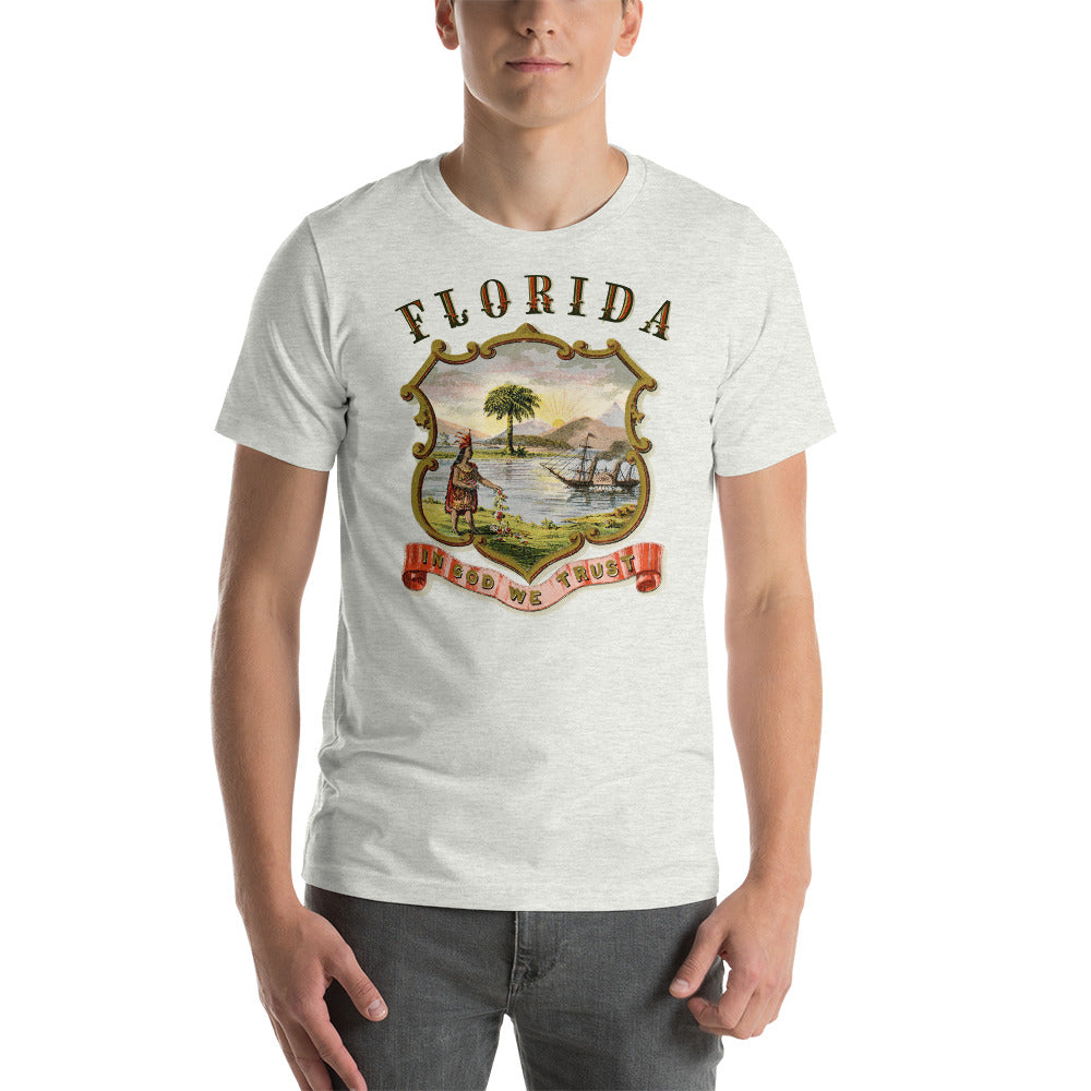 Vintage Florida State Seal Short-Sleeve Unisex T-Shirt