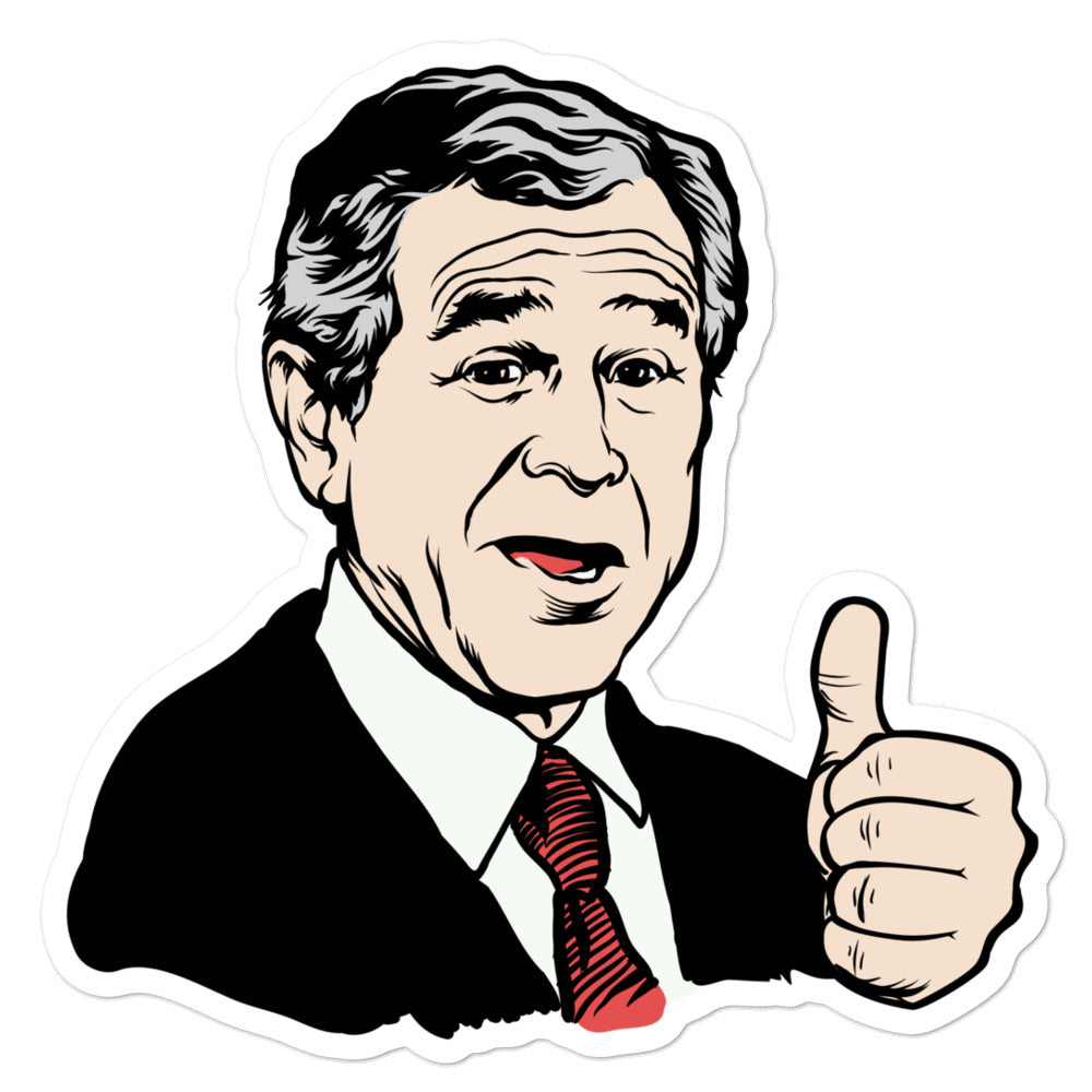 President George W Bush Thumbs Up Sticker