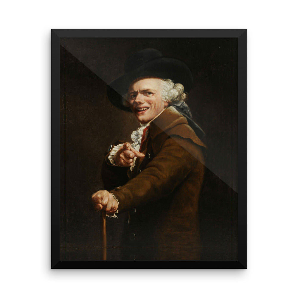 Portrait de l'artiste sous les traits d'un moqueur Framed Print