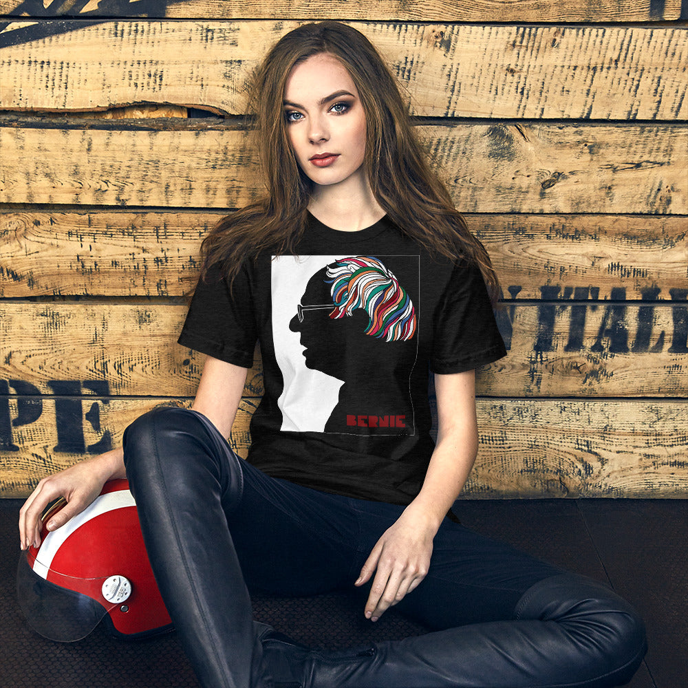 Bernie Sanders Psychedelic Hair Milton Glaser Parody Graphic Tee