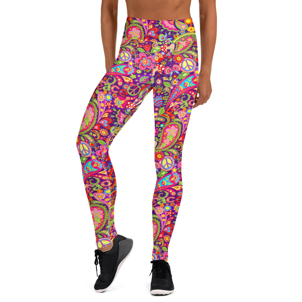 Psychedelic Print Liberty Maniacs Yoga Leggings