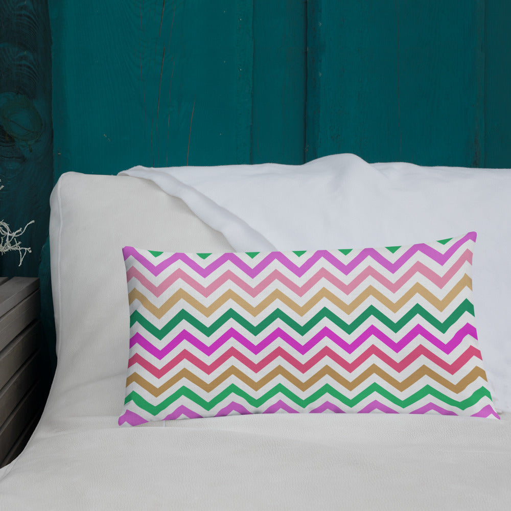 Colorful Chevron Throw Pillow
