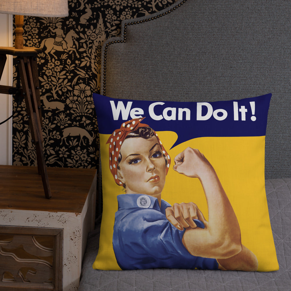 Rosie the Riveter Throw Pillow