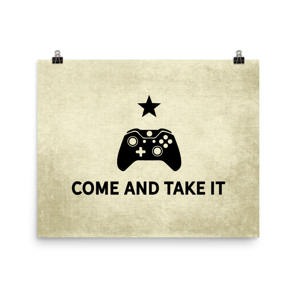 Come And Take It Gaming Controller Gonzalez Flag Print