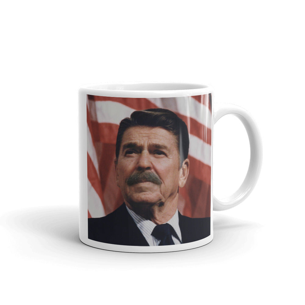Mustache Ronald reagan Mug