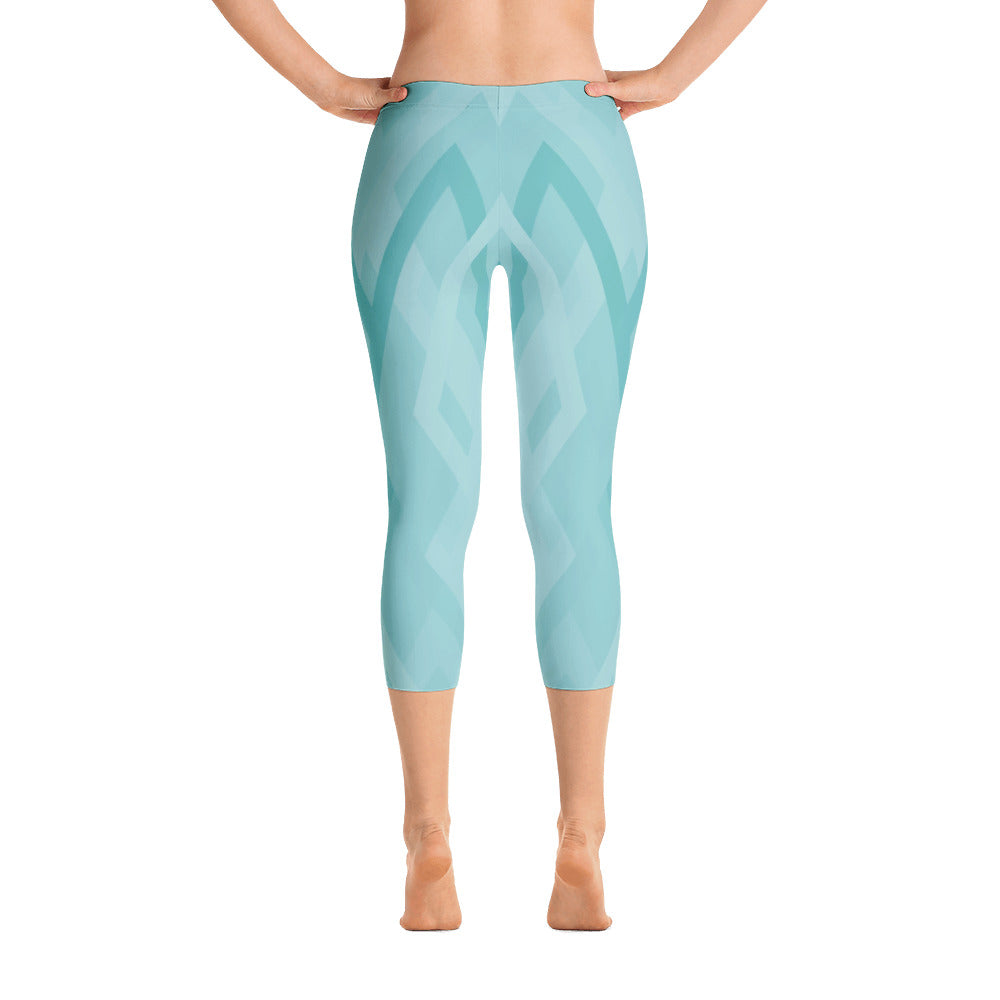 Ocean Breeze Handsewn Capri Leggings