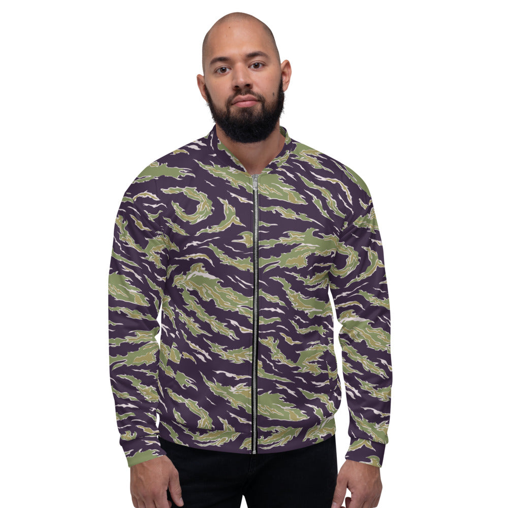 Tiger Stripe Jungle Camouflage Bomber Jacket