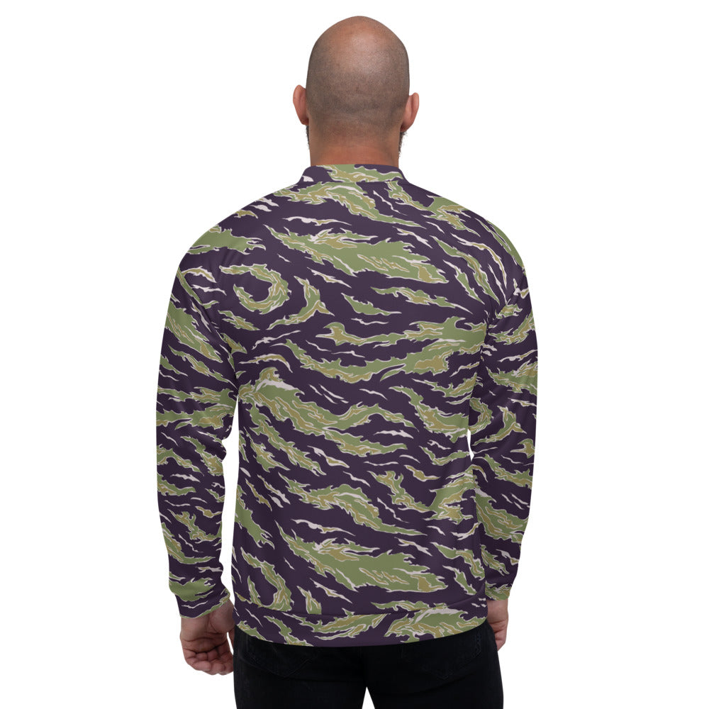 Tiger Stripe Jungle Camouflage Bomber Jacket