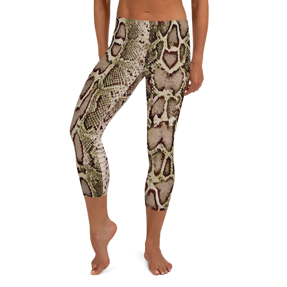 Snake Skin Capri Leggings