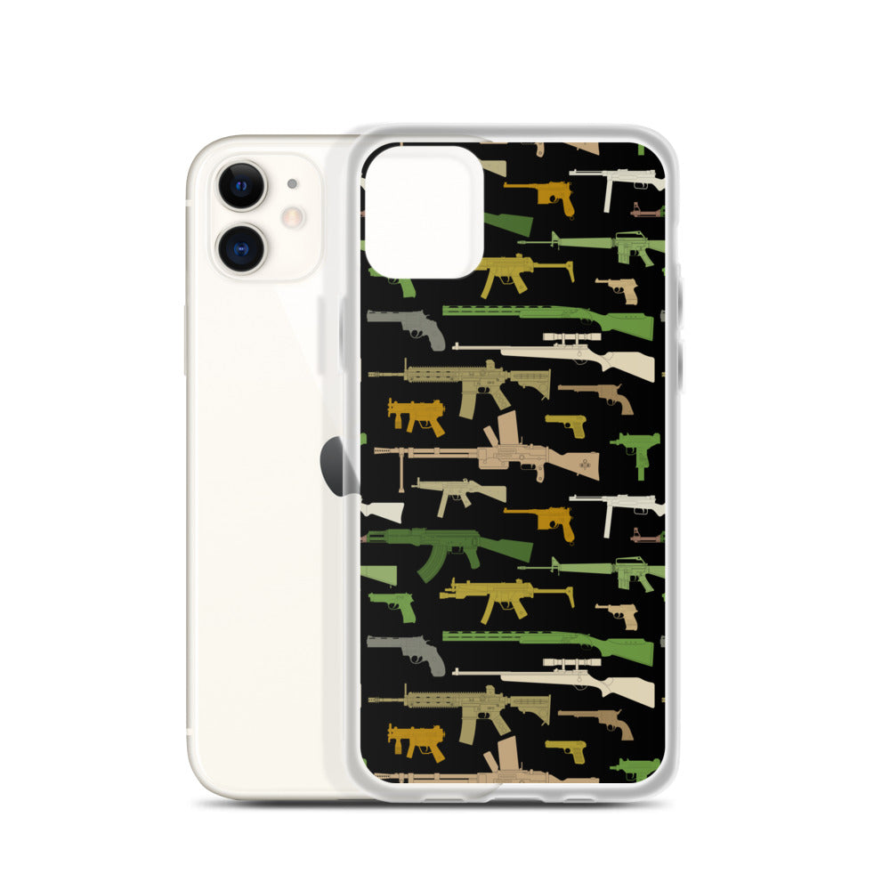 Woodland Gun Pattern iPhone Case