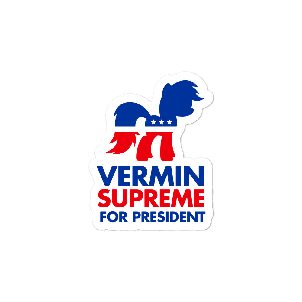 Vermin Supreme for President Pony Sticker